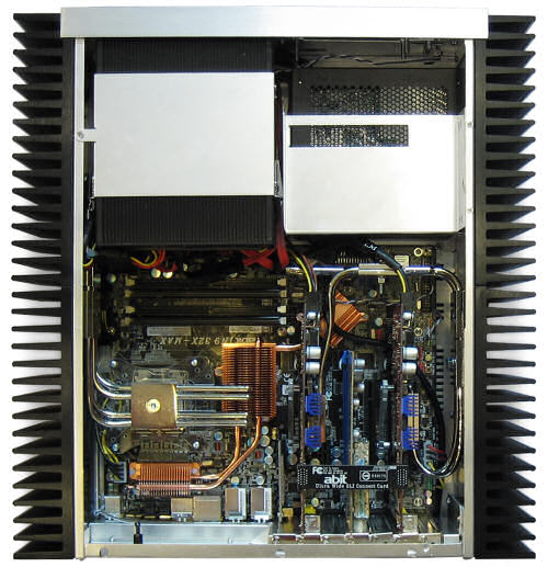 Internal view of the HFX Classic as it would look with components installed (components not supplied with case)