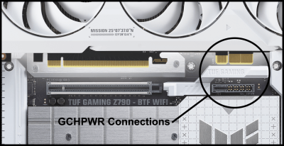 Gold Finger connectors shown on the graphics card and motherboard