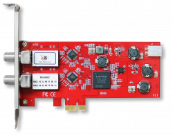 6902 Dual Satellite HD Low-profile PCIe TV Tuner Card DVB-S2