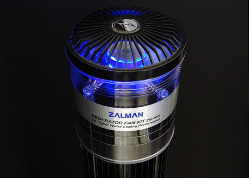 ZM-RF1 Reserator Fan Kit showing blue LED fan effect